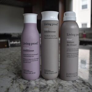 Living Proof BUNDLE No Frizz Conditioner, Restore Conditioner, Instant No Frizz